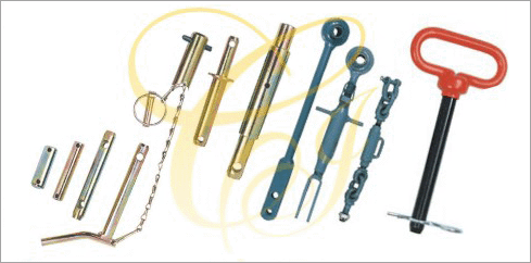 Top Link Hook, Ball For automatic Hook, Ball For Lift Arms, Top Linnk weld on ball ends, Ball for Top Link, Lower Link Weld-on-ball ends, Top Link Ends, Top Link, Lateral Tie Rod, Fixed Tie Rod, Adjustable Leveling Arm, Hitch Pin/Spring Pin (Single Grip), Hitch Pin/Spring Pin (Double Grip), Safety Clip, Tab Lock Linkage Pin, Linch Pin for Tube, Linch pin, Assorted Linch Pin, Linch Pin With Chain, Guide Cone Link age Pin, PTO Linkage Pin, Clevis Pin